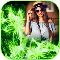 Neon Flower Photo Frame on 9Apps