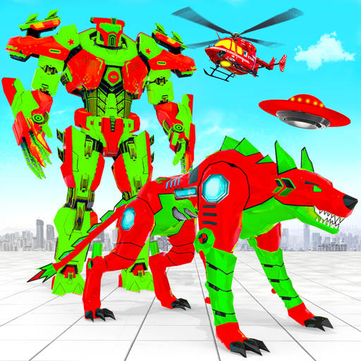 Wild Wolf Transforming Eagle Flying Car Robot game