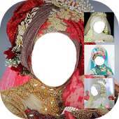 Indonesian Desinger Hijab Wedding Dress Frames