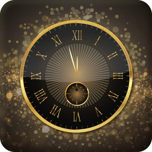 Gold Clock : Analog Clock Live Wallpaper