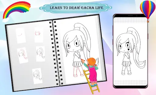 Download do aplicativo Como desenhar a vida da gacha passo a passo 2023 -  Grátis - 9Apps