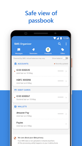 SMS Organizer - Clean, Reminders, Offers & Backup 3 تصوير الشاشة