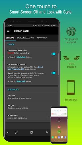 Screen Lock - Fingerprint, Smart lock, IRIS screenshot 1