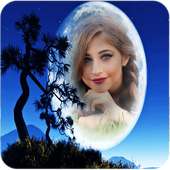 moon photo frame - your photo on moon