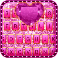 Pink Bow Glitter Keyboard Theme