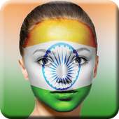 Indian Flag on Face Maker: Republic Day Face on 9Apps