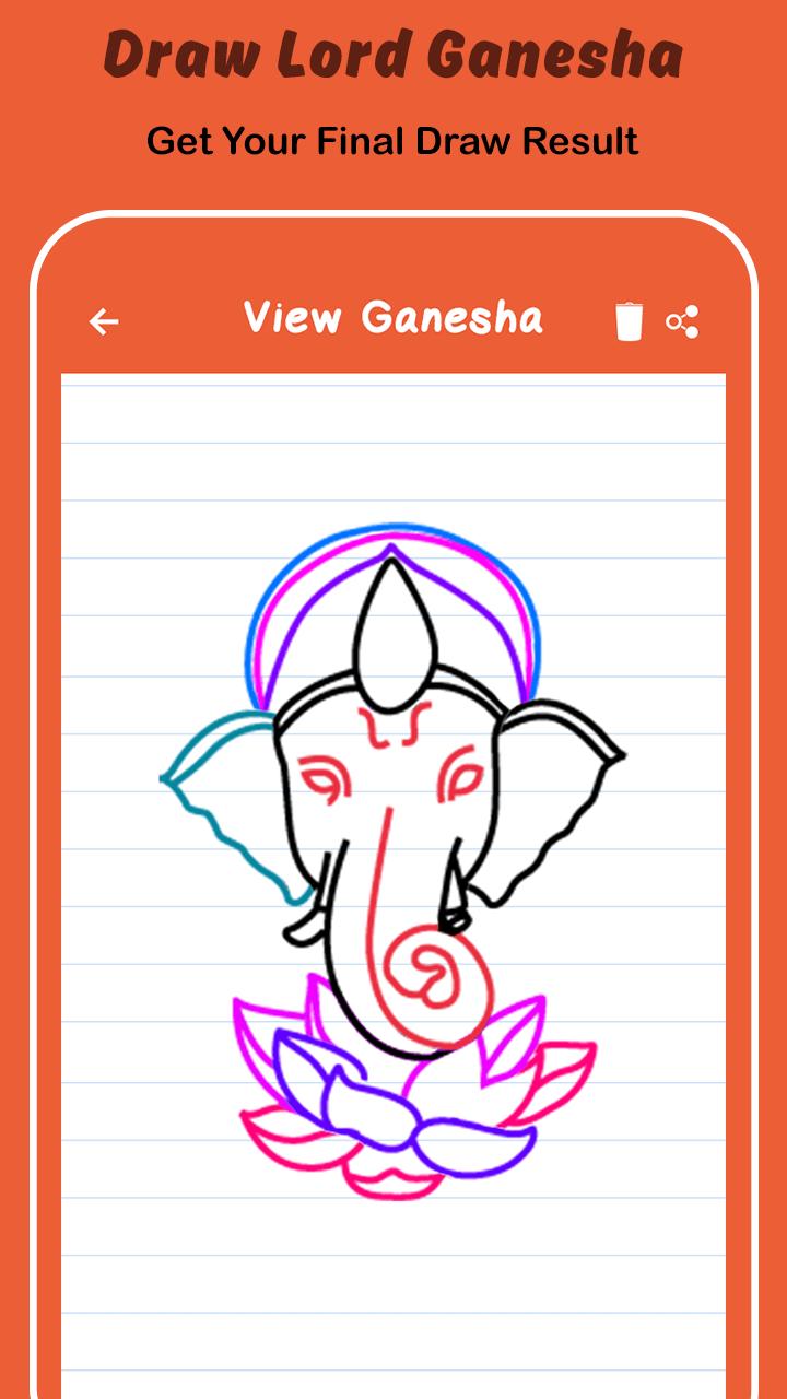 Simple Hindu Gods Ganesha Drawings - Get Coloring Pages