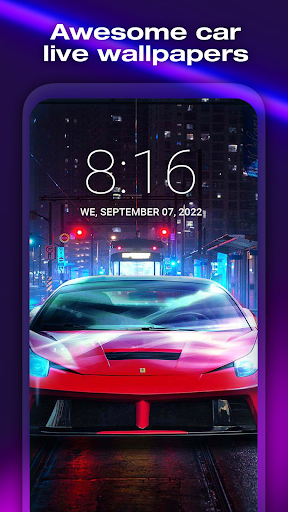 Supercar in the Rain Live Wallpaper  MyLiveWallpaperscom