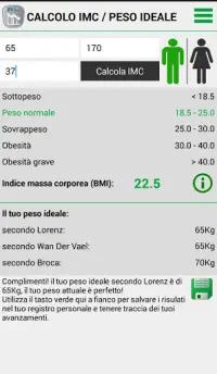 BMI Calcolo - Peso Ideale - App su Google Play