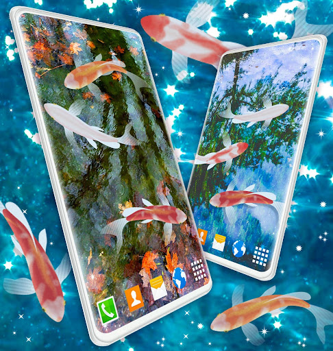 HD Koi Live Pond 3D 🐟 Fish 4K Live Wallpaper Free screenshot 5
