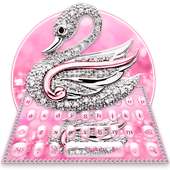 Klawiatura Pink Diamond Swan on 9Apps