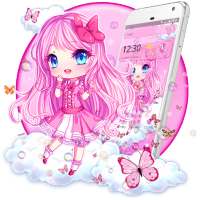Cute Pink Lovely Girl Theme