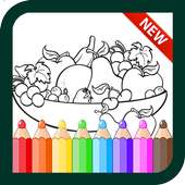Fruit Vegetables coloring book for Kids on 9Apps