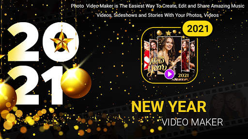 New year video status 2021 : new year video maker screenshot 1