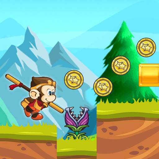 Jumping Monkey Jungle Game 2D