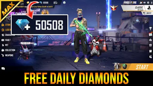 Free fire free diamonds💎 daily giveaway