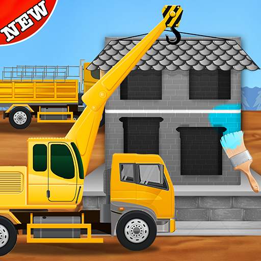 Big House Building Construction Truck Garage Games