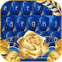 Blue Gold keyboard Theme on 9Apps