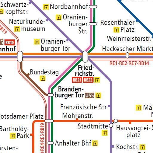 Berlin Subway Map (U Bahn etc)