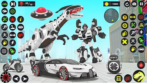 Dino Robot Car Transform Games 1 تصوير الشاشة