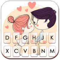 Tema Keyboard Couple Love Kiss