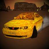 Gold Car Desert