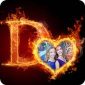 3D Fire Text Photo Frame on 9Apps