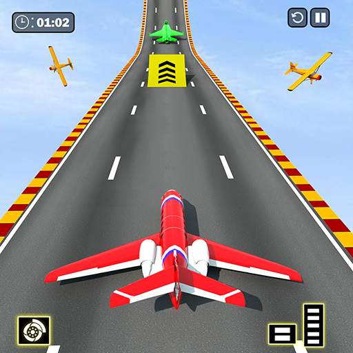 GT Mega Ramp Airplane Stunts:Airplane Driving Game