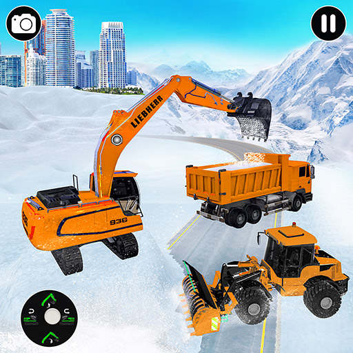 Snow Road Crane Excavator Simulator