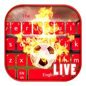 Flame Football Red Live Keyboard