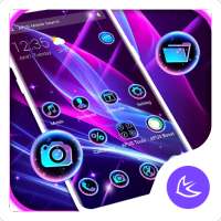 Blue Purple Neon APUS Launcher Theme on 9Apps