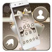 White Snow Bow New Year Theme on 9Apps