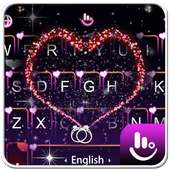Live 3D Sparkling Red Love Heart Keyboard Theme on 9Apps