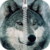 Wolf Zipper Lock Screen on 9Apps