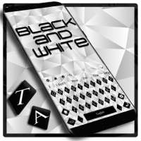 Trendy Black And White Keyboard Theme
