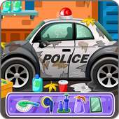 Clean up police car
