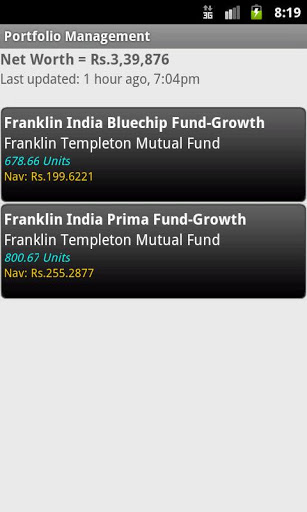Indian Mutual Funds Tracker screenshot 1