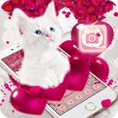 Pink Balloon Lovely Cat Theme on 9Apps