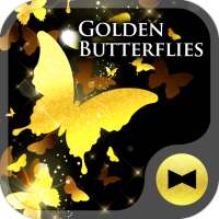 蝶の幻想壁紙 Golden Butterfly