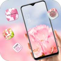 Plant bright sunny pink flower blossom theme