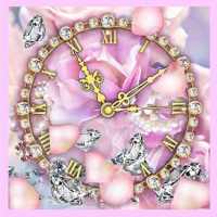 Diamonds Love Clock Live Wallpaper