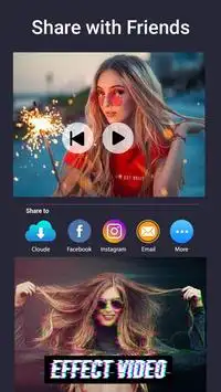 Glitch video effect - Photo, video editor Screenshot