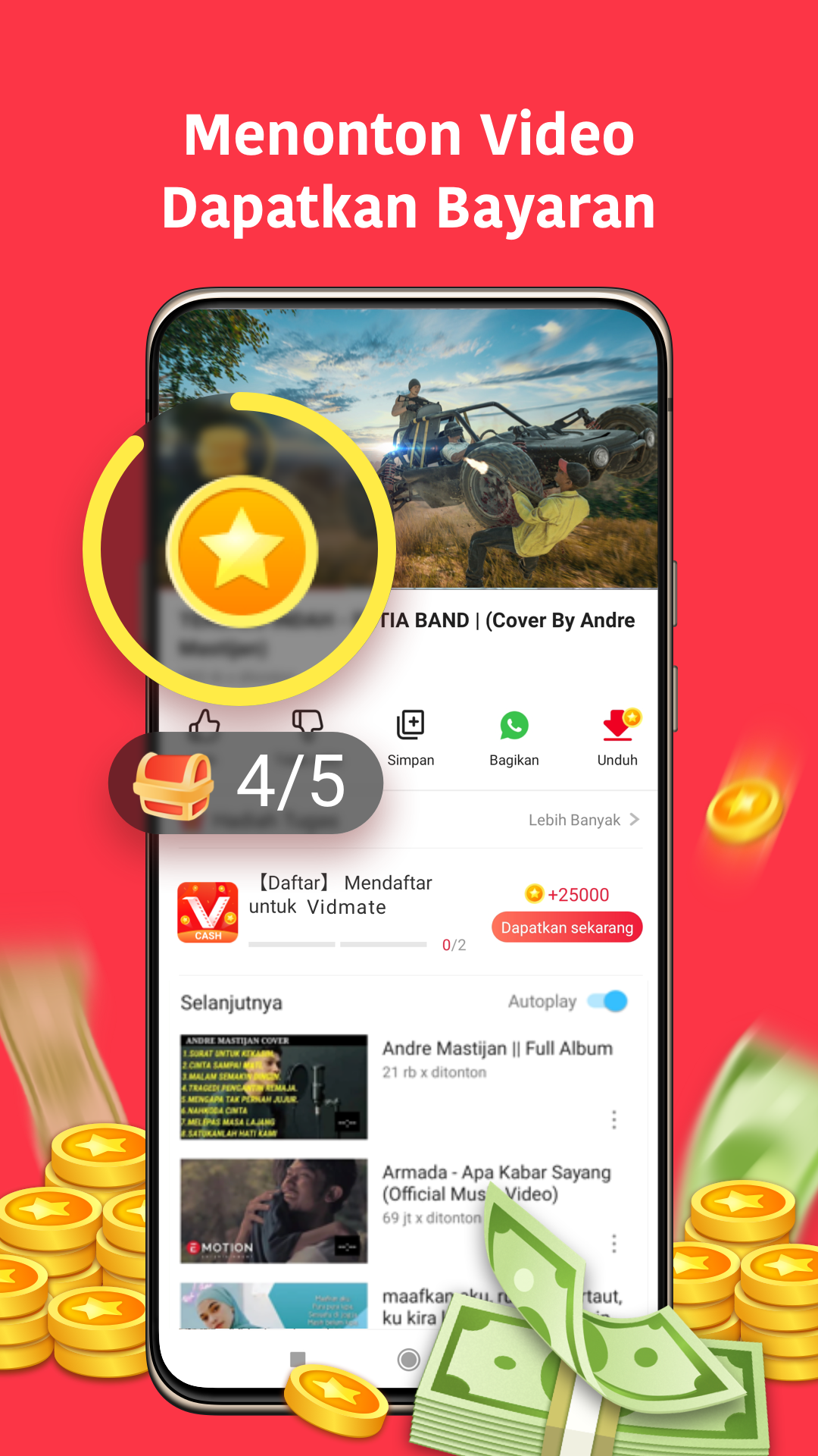 VidMate Cash - Hasilkan Uang Setiap Hari screenshot 4