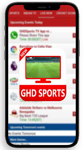 Ghd sports clearance live tv app