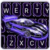 Purple Neon Car Keyboard Theme