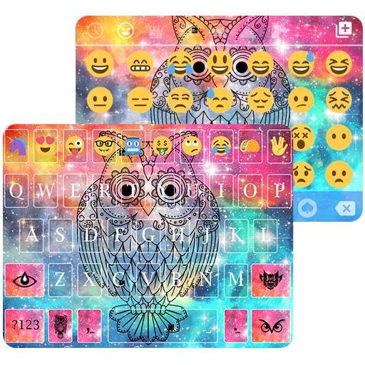 Owl Emoji Keyboard Theme