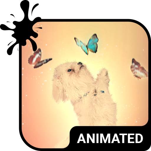 Playful Dog Animated Keyboard   Live Wallpaper