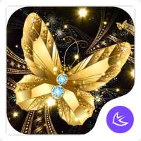 Glänzen Golden Fantastic Butterfly-APUS Launcher