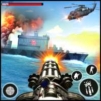 القوات البحرية حرب آلة بندقية النار : حرب ألعاب on 9Apps