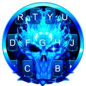 Cool Blue Flaming Skull Theme on 9Apps
